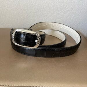 Brighton Mingle Reversible Belt Size Large Black & Off White B40643 NWOT USA